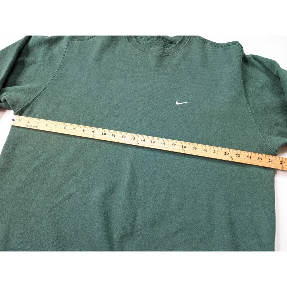 Vintage Nike Sweatshirt Mens XXL Green Single Swoosh‎ Logo Pullover Long Sleeve